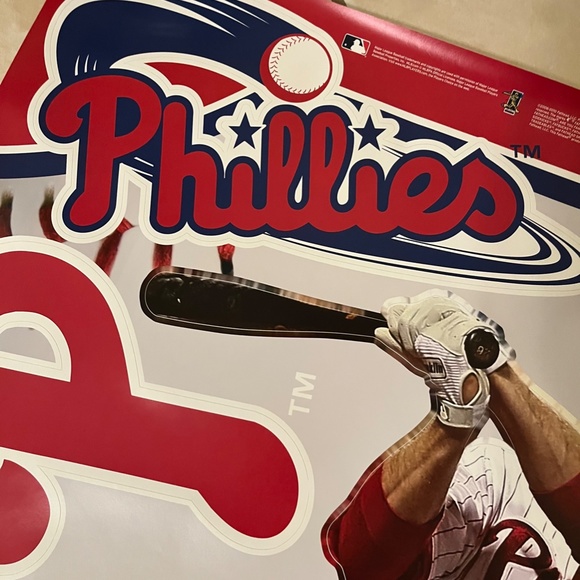 Philadelphia Phillies Chase Utley Fathead Wall Cling Poster 25" x 32" - Picture 2 of 6
